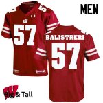 Men's Wisconsin Badgers NCAA #57 Michael Balistreri Red Authentic Under Armour Big & Tall Stitched College Football Jersey AX31C23BY